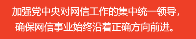 加強(qiáng)黨中央對(duì)網(wǎng)信工作的集中統(tǒng)一領(lǐng)導(dǎo)，確保網(wǎng)信事業(yè)始終沿著正確方向前進(jìn)。
